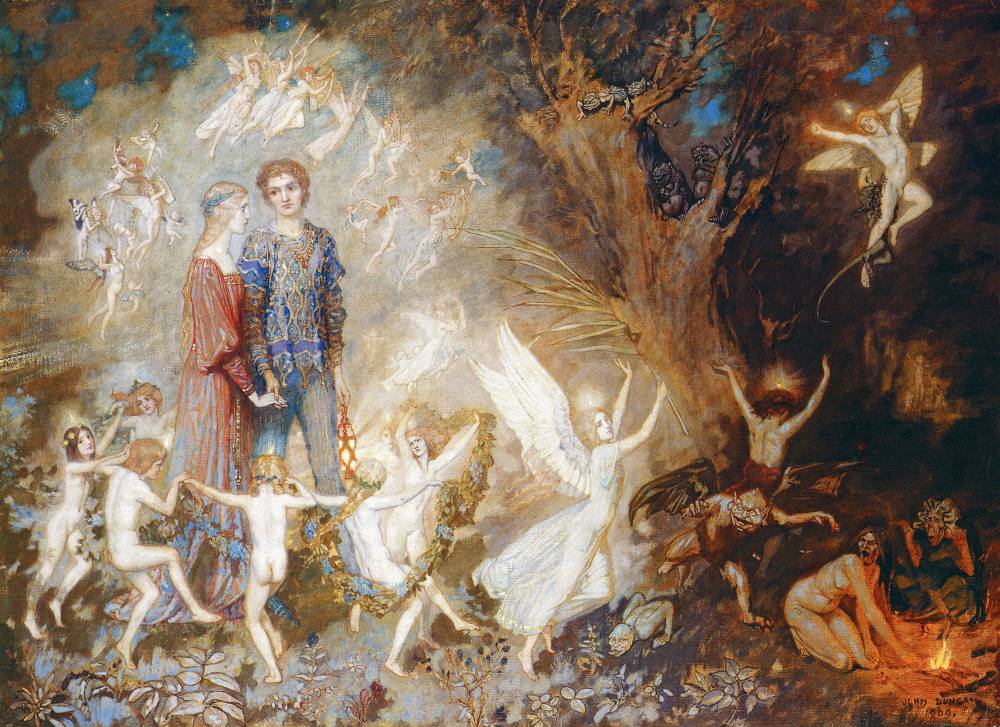 Yorinda And Yoringel In The Witch's Wood by John Duncan